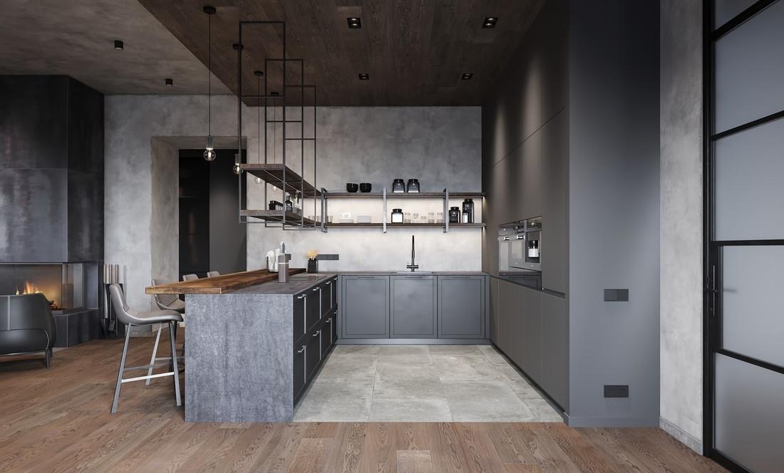 Leonid Sizikov--工业风住宅，用光营造不同的空间氛围-16