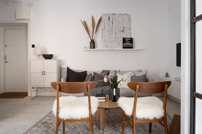 斯德哥尔摩 49 平米黑白木元素公寓-13