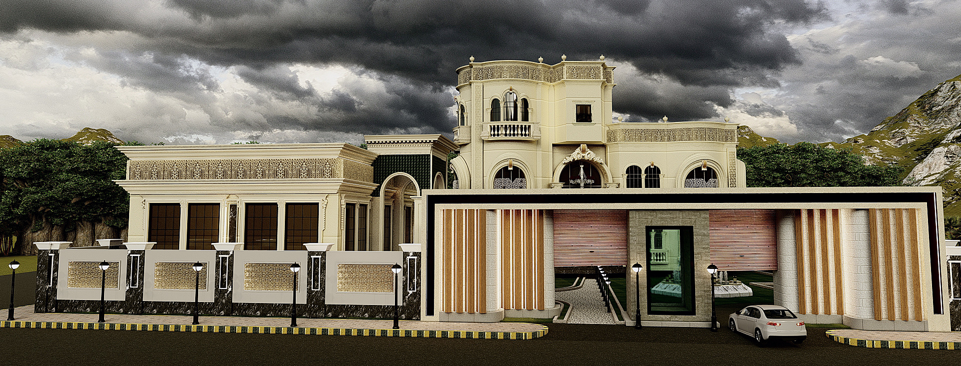 تصميم لقصر مع ديوانيه بالمملكه العربية السعودية-16