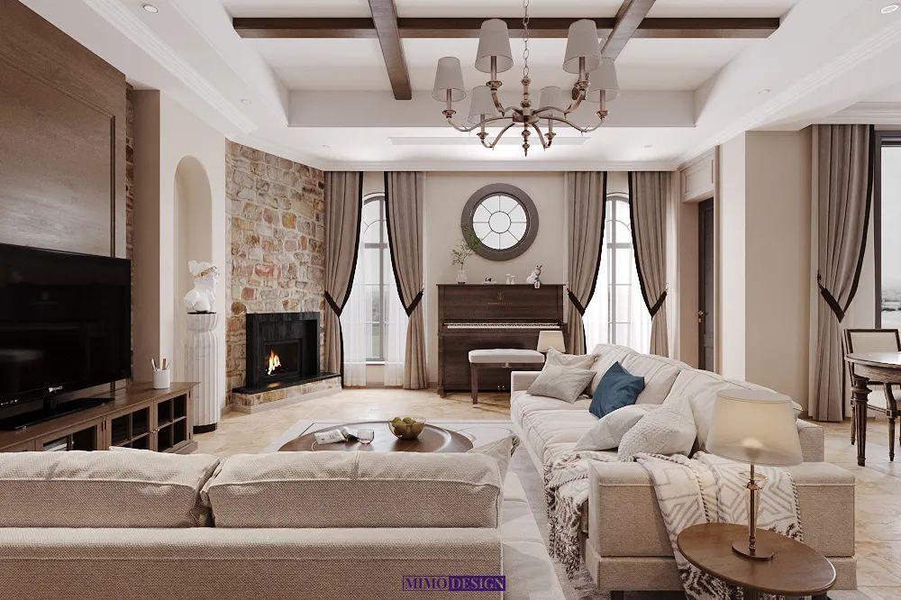 美拉德复古美式风住宅设计-14