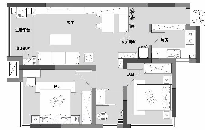 日式和风融入 72㎡湘水熙园,打造静谧生活空间-9