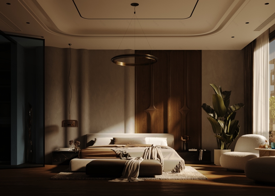 豪华别墅主卧设计丨埃及开罗丨Ahmed fathi(由Hosni Arc Studio指派)-7