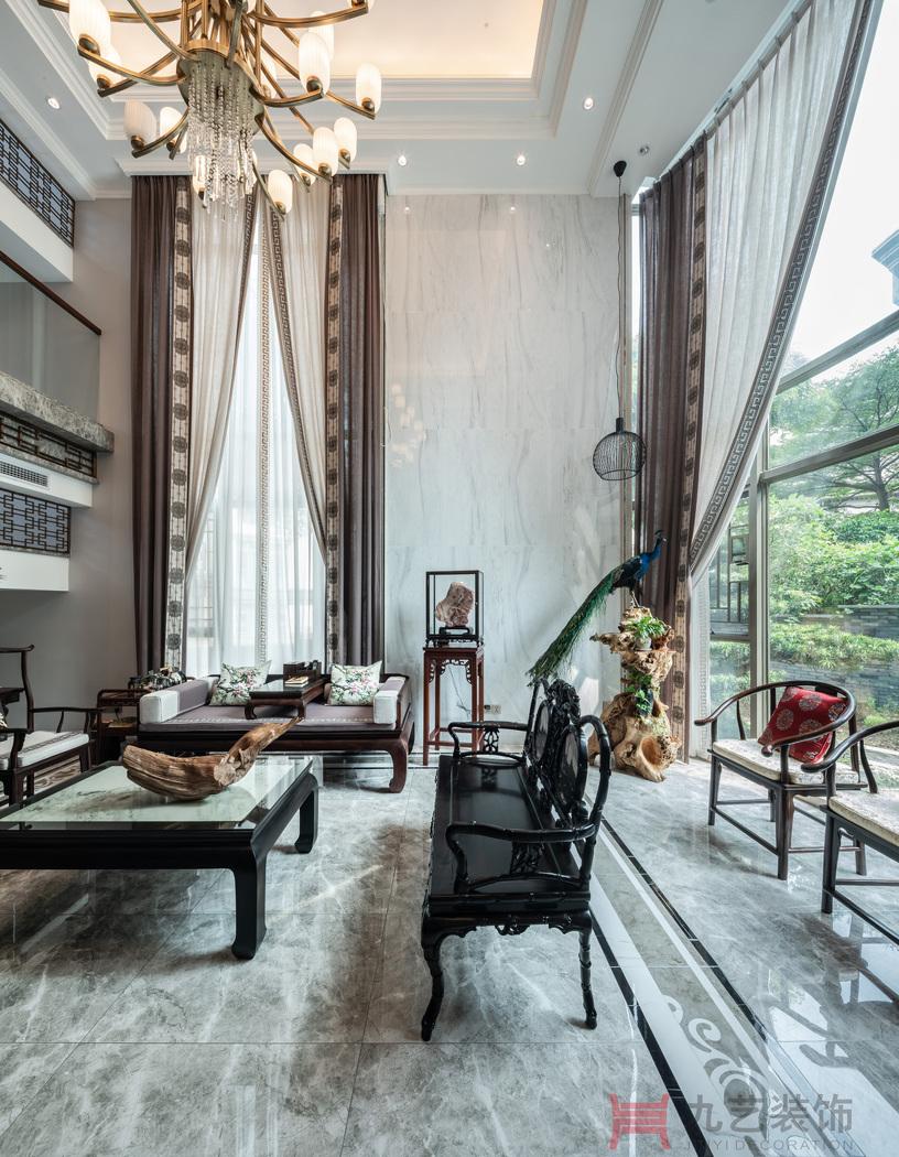 九艺装饰丨别墅丨【优雅中式】东方极境-9