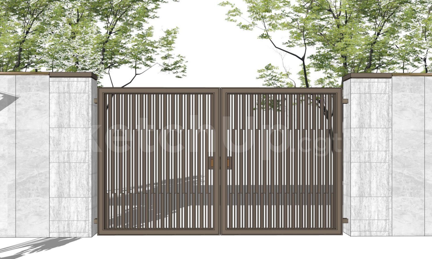 免费Sketchup大门模型下载-2