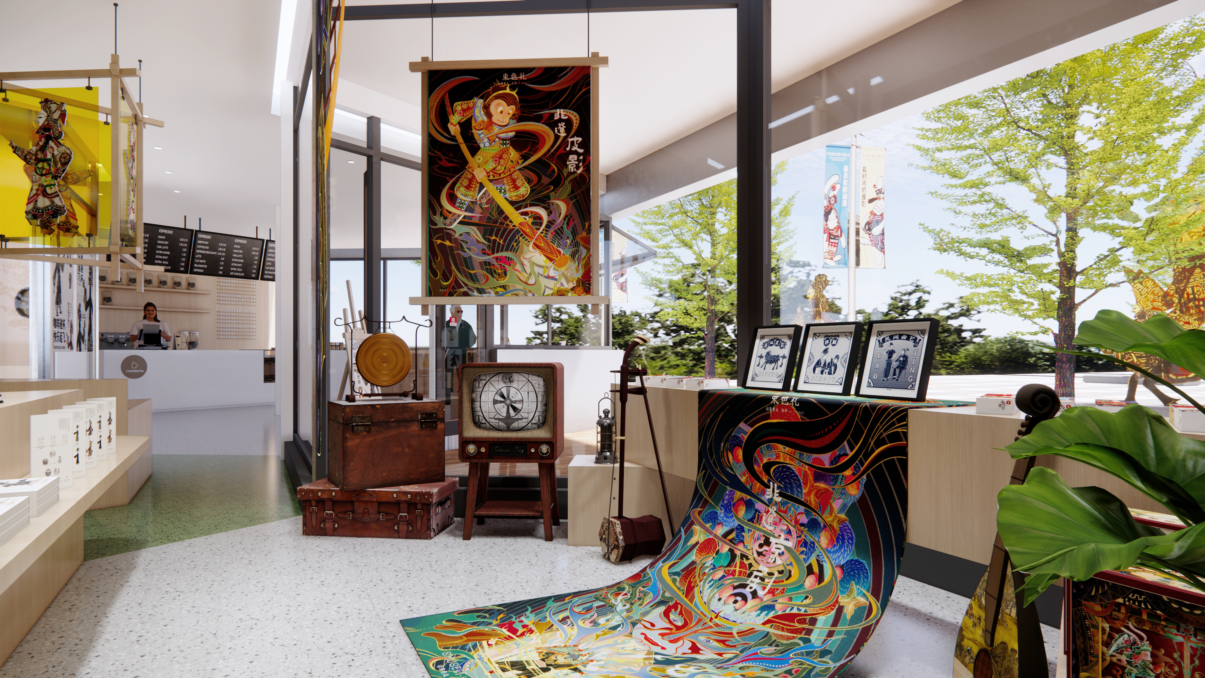 皮影主题文创商店空间设计-15