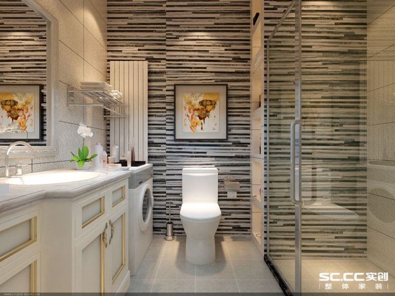 【上海实创装饰】浦东金桥90平简美风格婚房装修设计-4