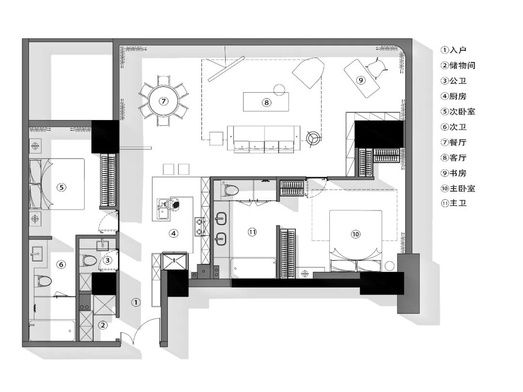 世豪翡丽大平层 · 自然舒适的现代家居设计丨中国成都丨上海胤尊-2