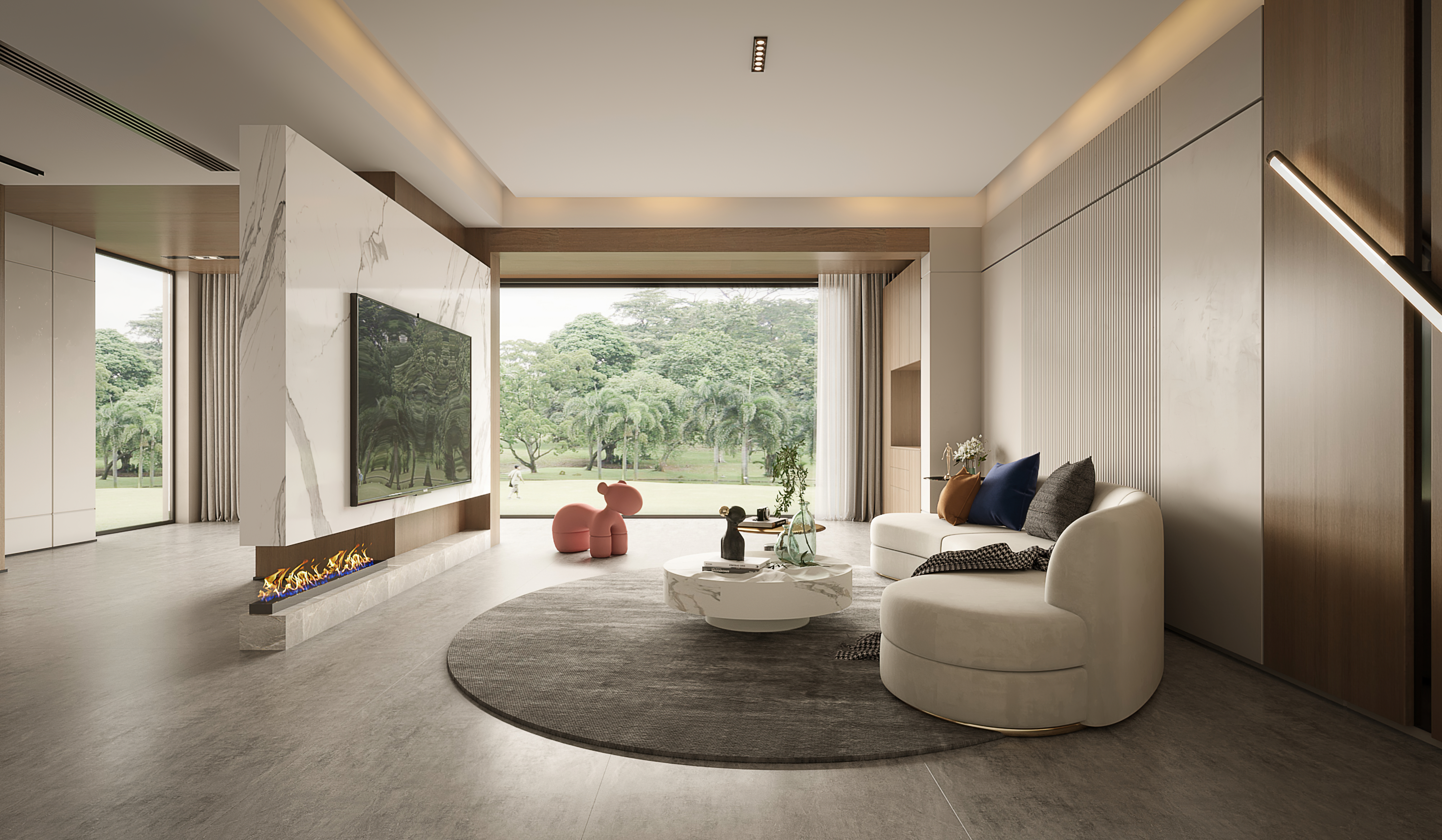 米高国际装饰郭鹏现代公寓设计 | 3D MAX2020 打造日常搬砖新美学-5