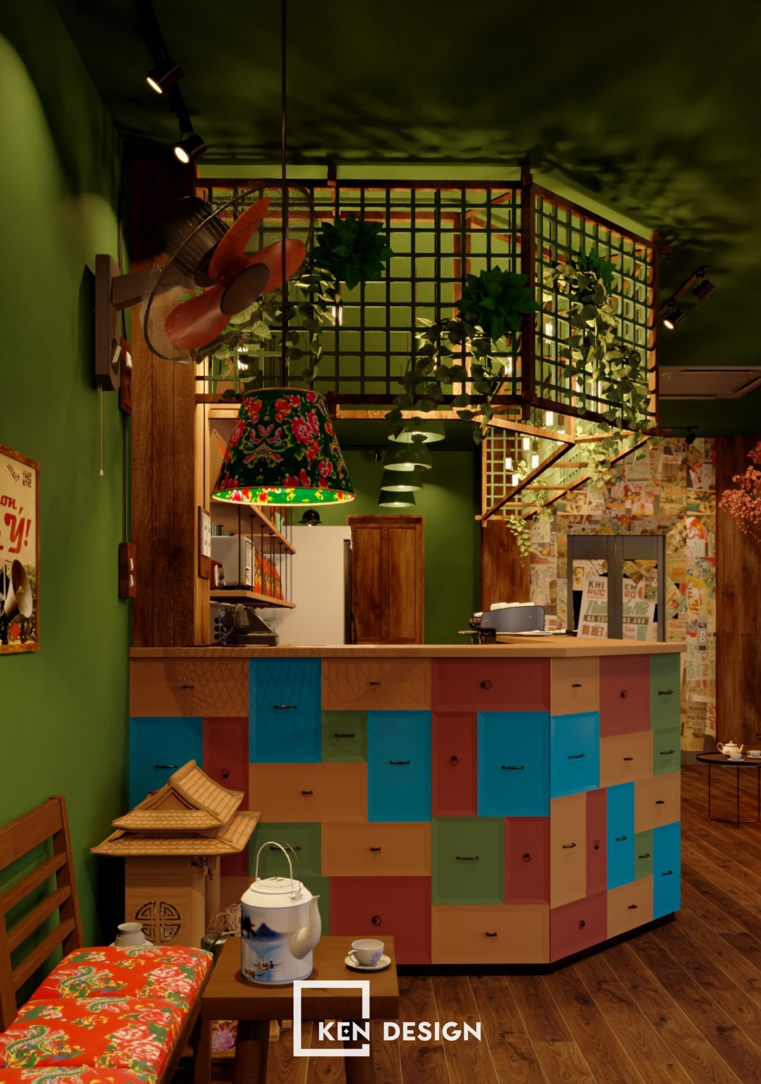 Quán cafe bao cấp Tâm An（心安复古咖啡馆）丨Ken Design-35