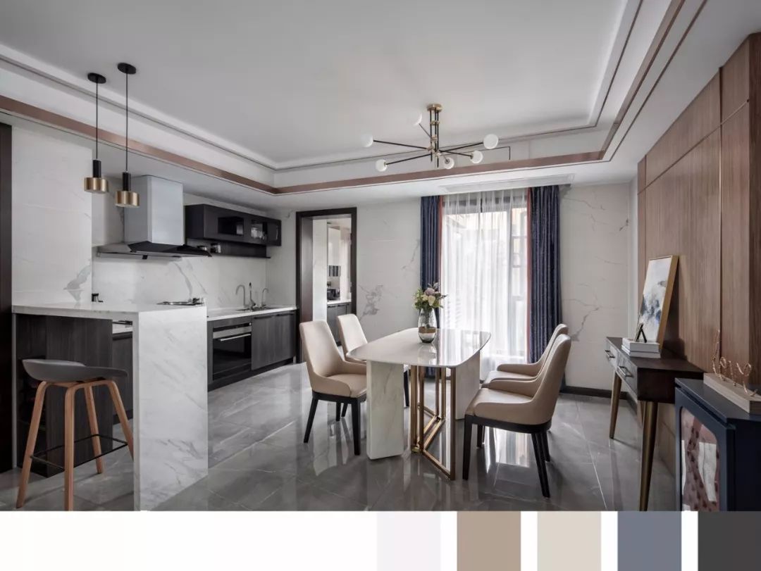 武汉天地现代轻奢三室两厅,诗意家居让生活更美好-39