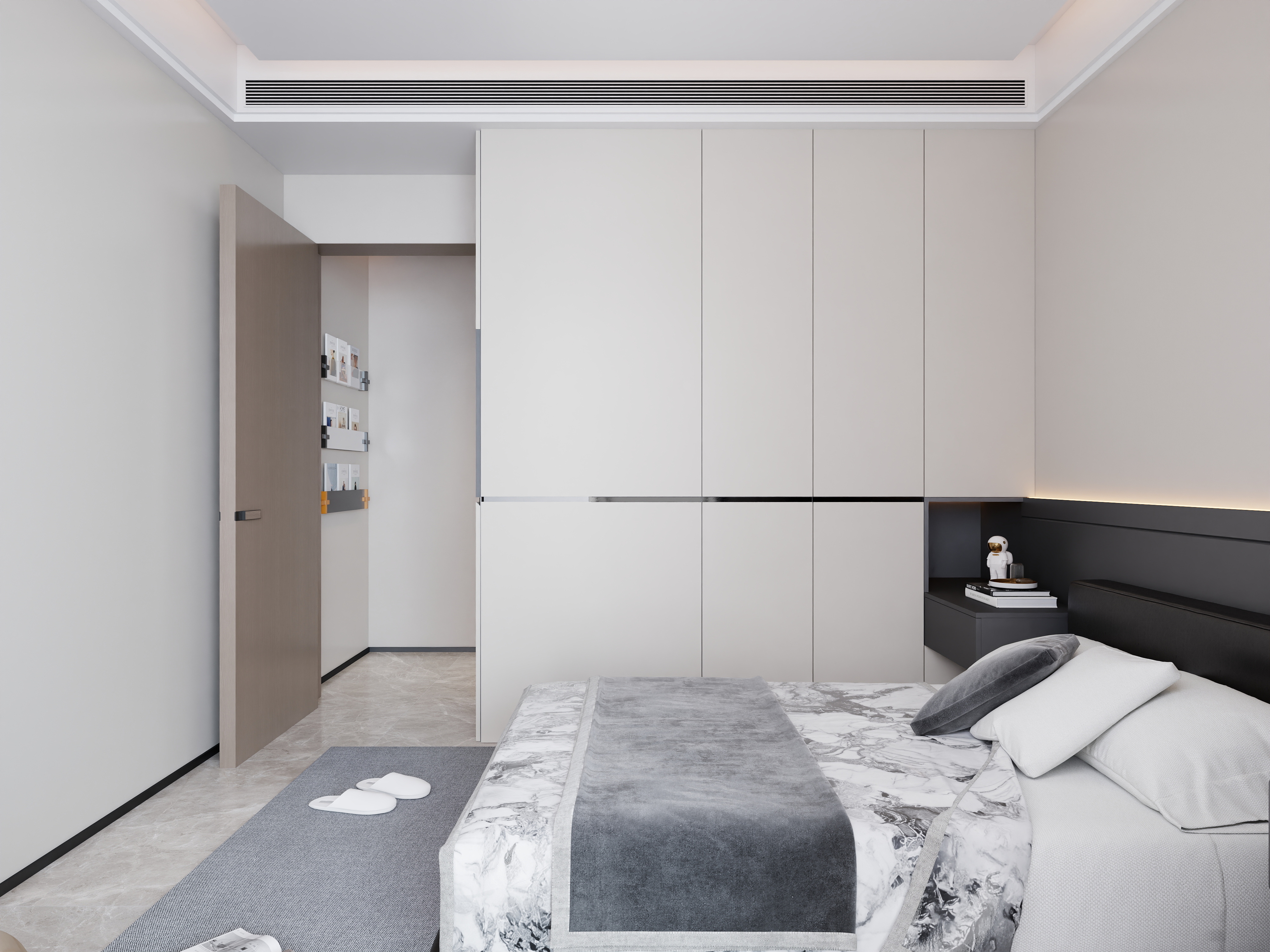 酷家乐现代意式卧室+书房效果图-4