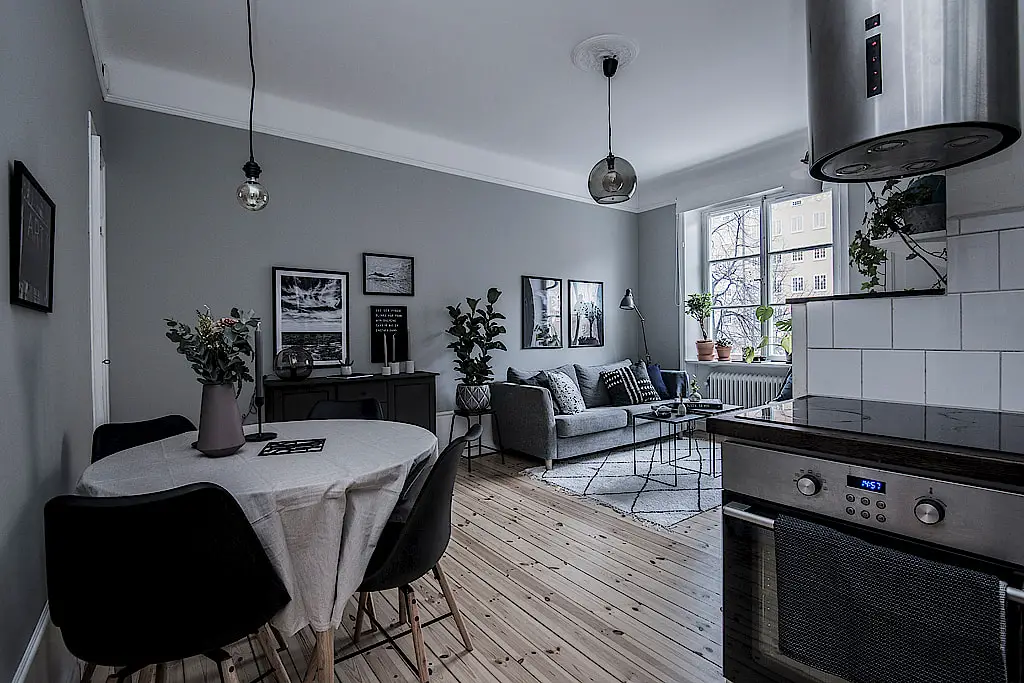 鲜亮色彩点缀的北欧风格 | 以白色为基调的清新空间-23