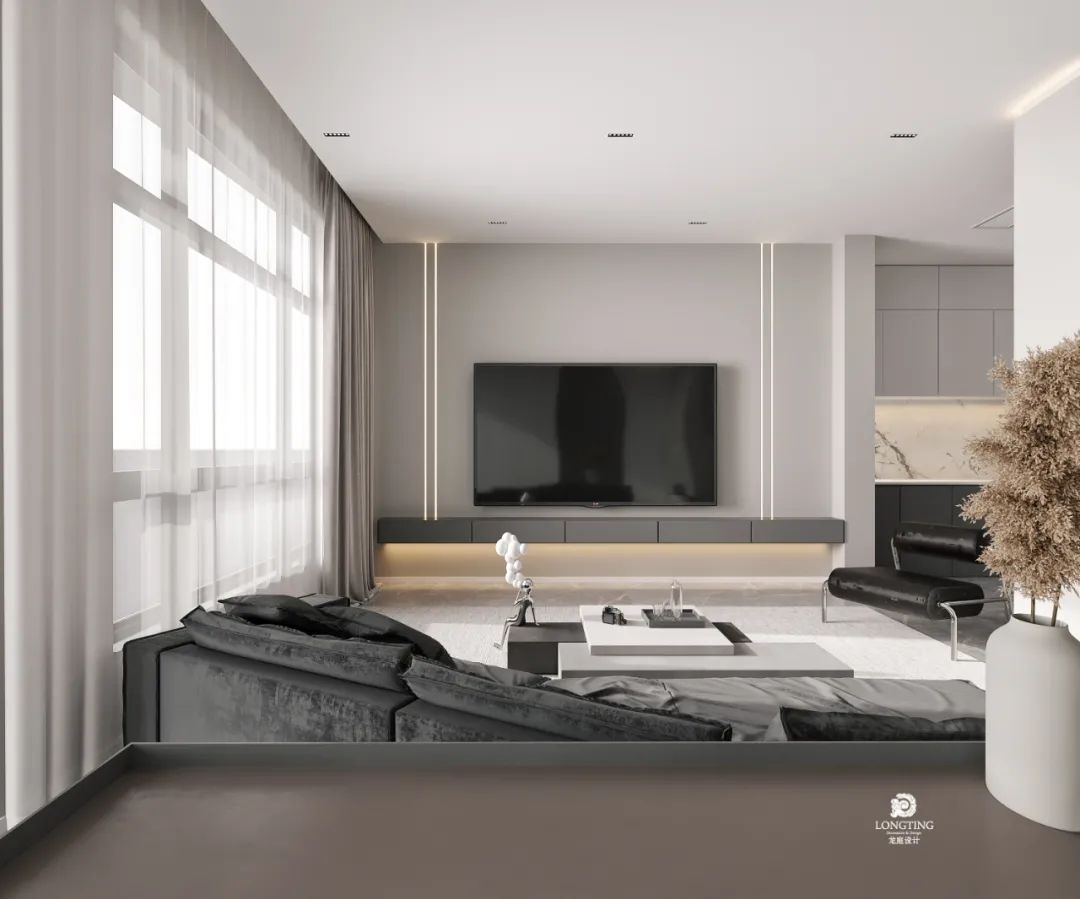 太湖天地 416 方·中性灰调的现代魅力丨中国湖州丨湖州悦美装饰设计-7