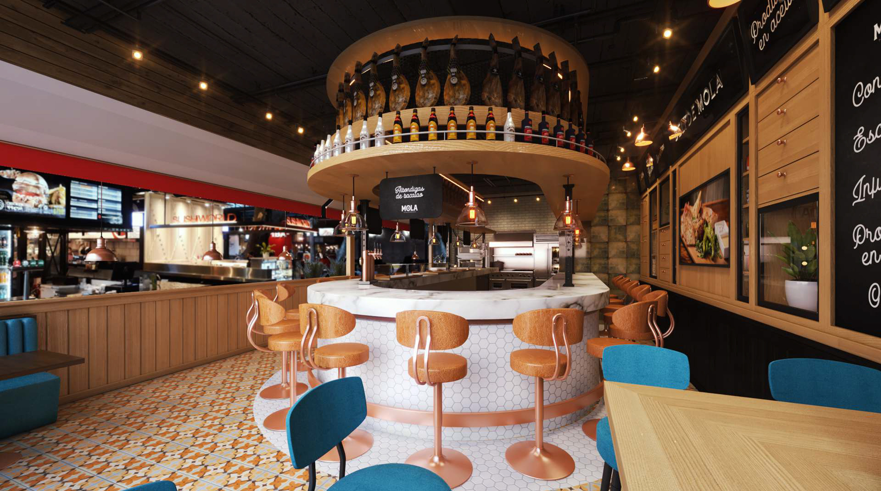 MOLA Tapas de Mercado 室内设计-23