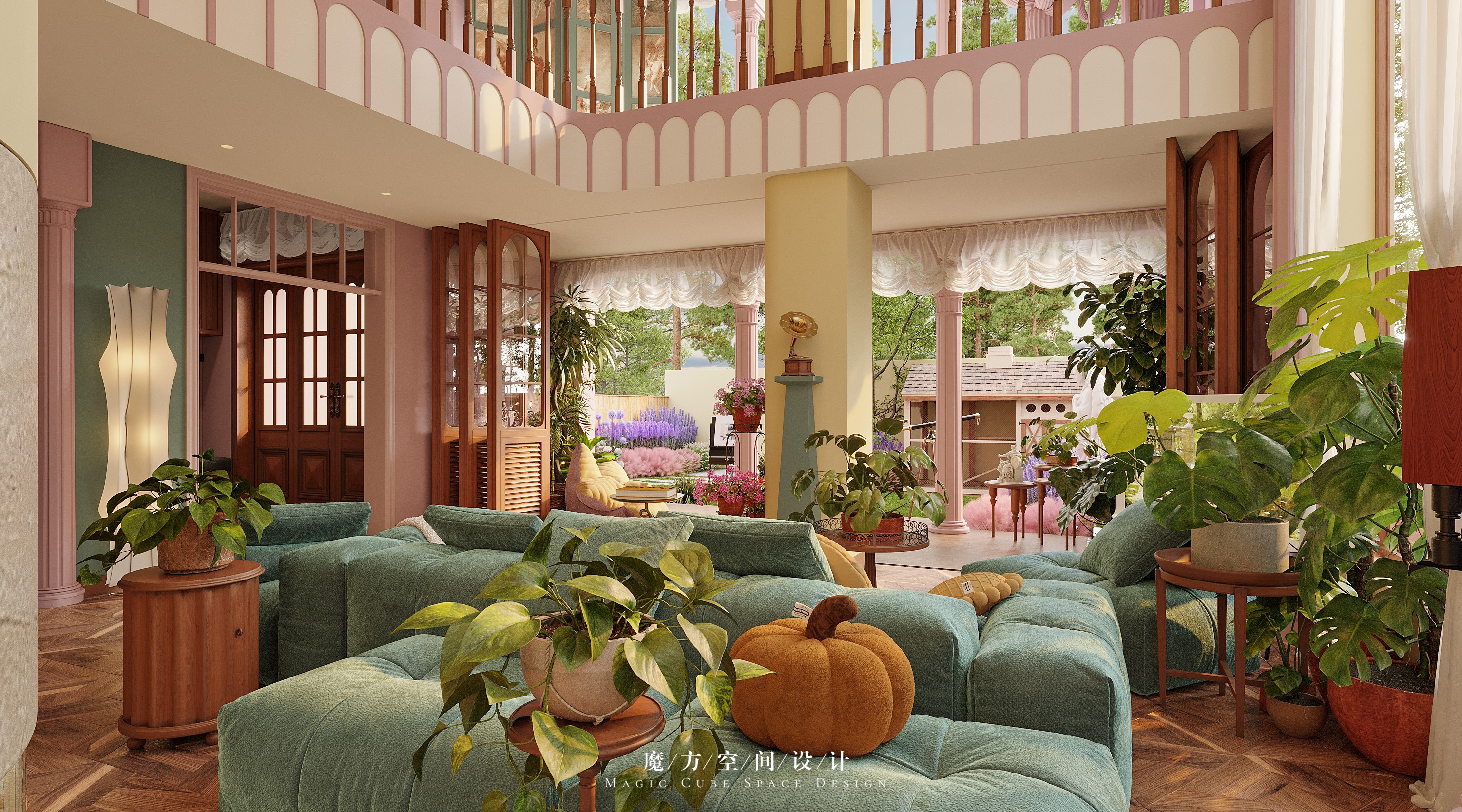 大连•法式复古别墅设计丨中国大连丨魔方空间设计-14