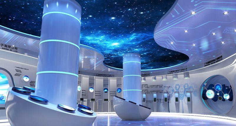 美智电子办公室现代科技风设计-10