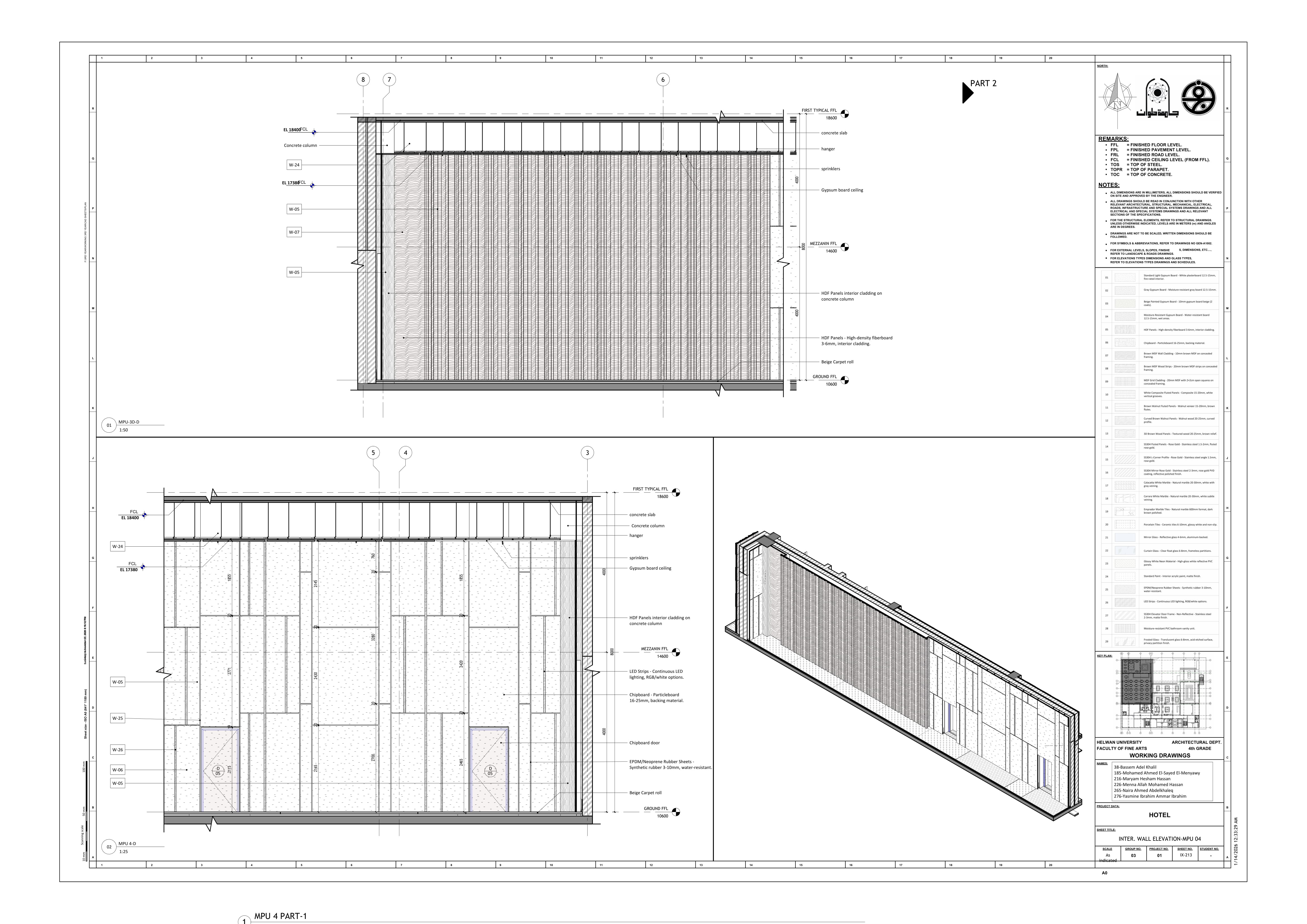 Blue Hotel | 3-Star Hotel Working Drawings-83