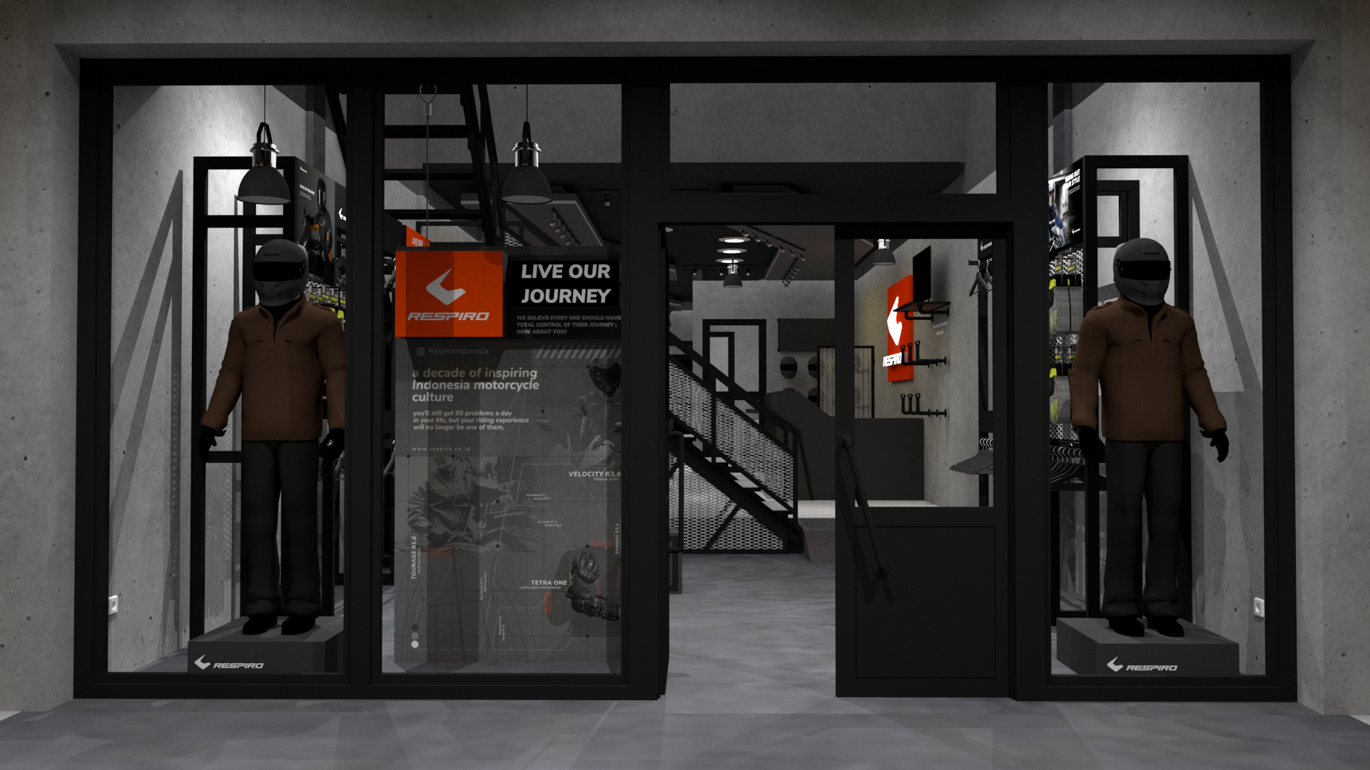 骑行服装商店设计丨Titik Hilang Design Studio-6