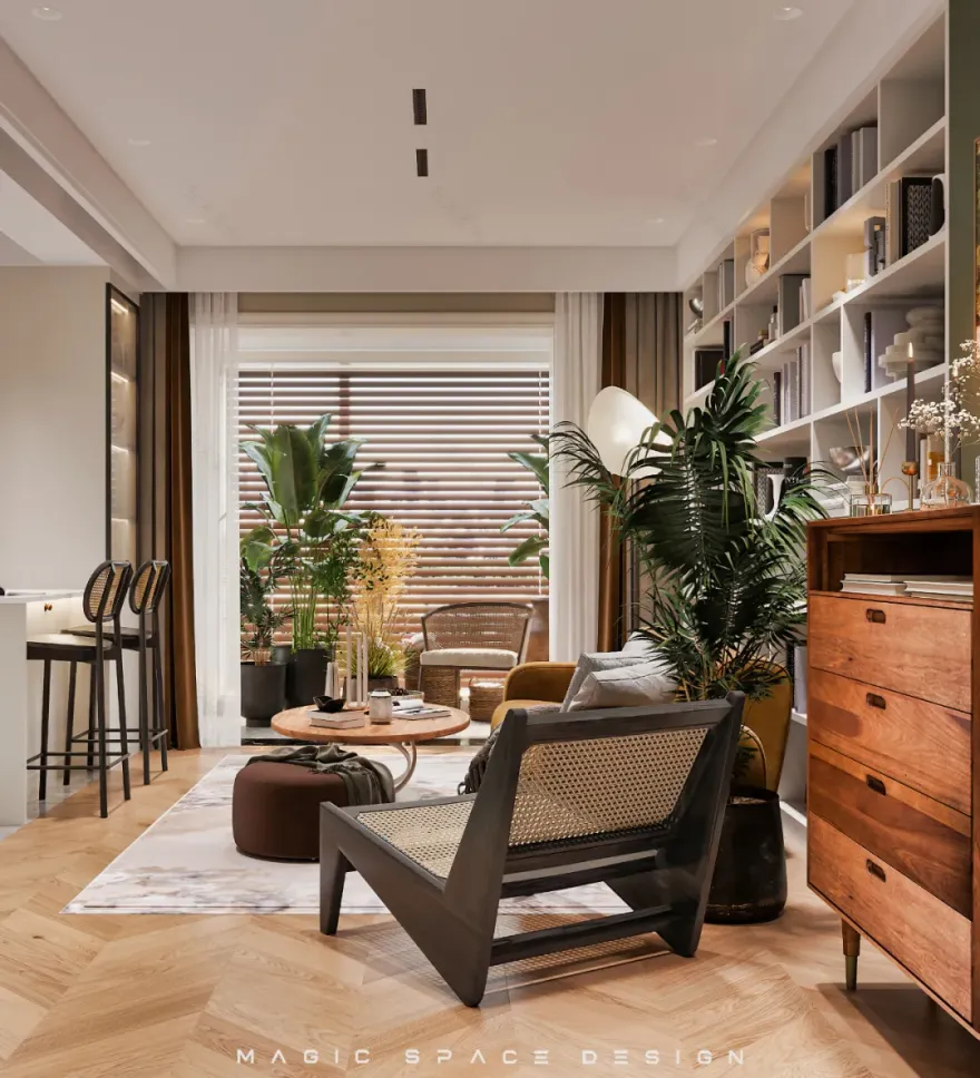 中古风三居室设计丨中国合肥丨麻吉空间联合设计机构-19