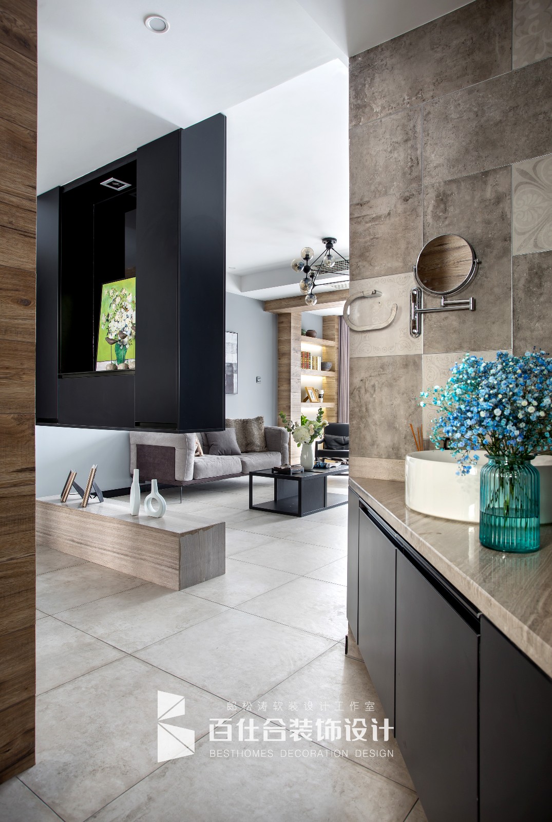 自“游”空间——139㎡摩登洋派现代宅  百仕合装饰设计-29