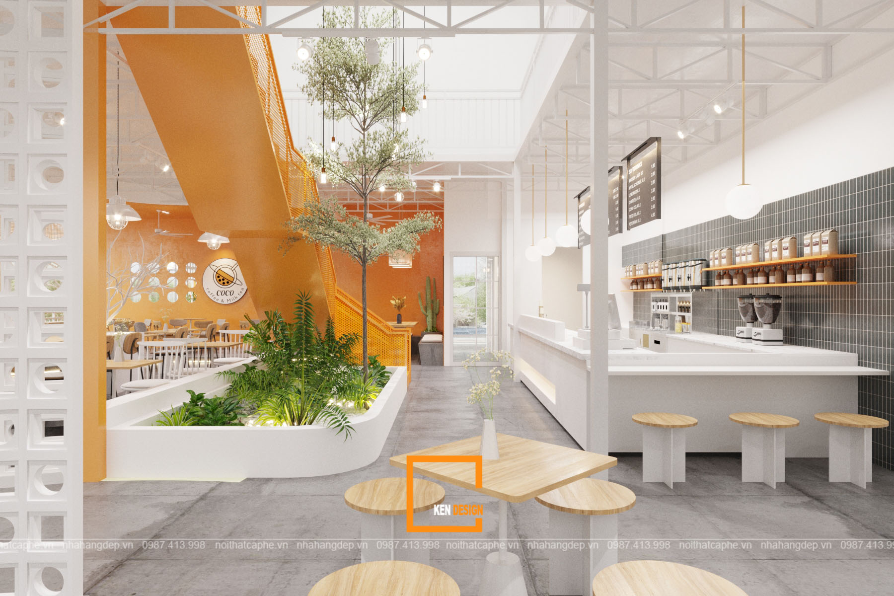 CoCo Coffee & Milktea咖啡馆及奶茶店设计丨越南丨KenDesign-20