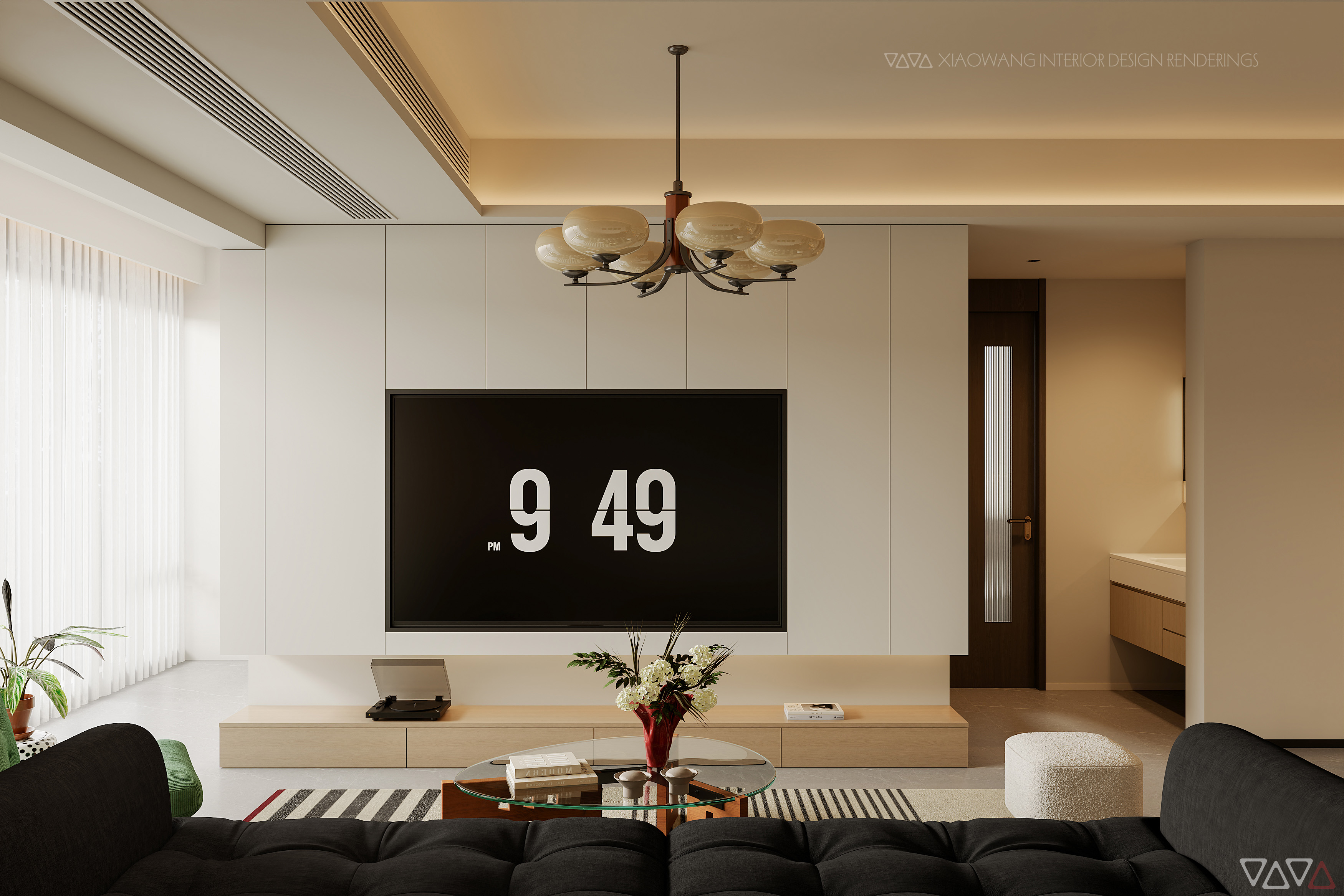 混搭风客餐厅效果图-9