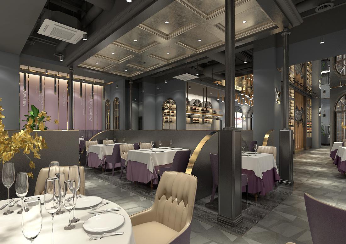 工业风高档西餐厅,豪牛先生演绎美食新境界-4