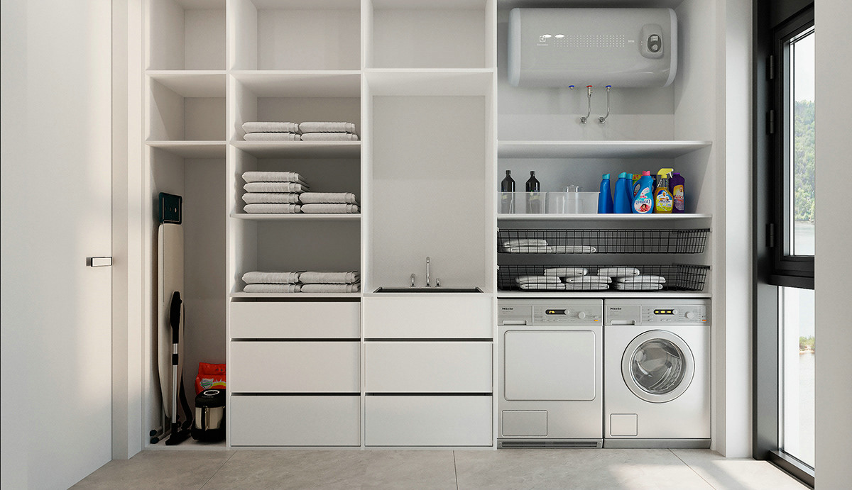 极简风遇上精致白，优雅舒适现代别墅设计-18