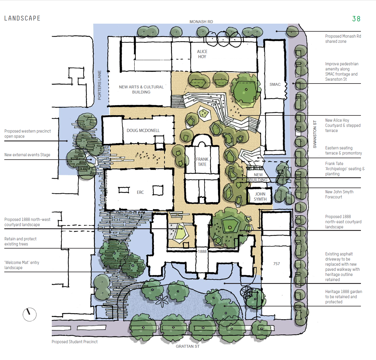 UoM New Student Precinct Urban Design Framework | Jackson Clements Burrows-3