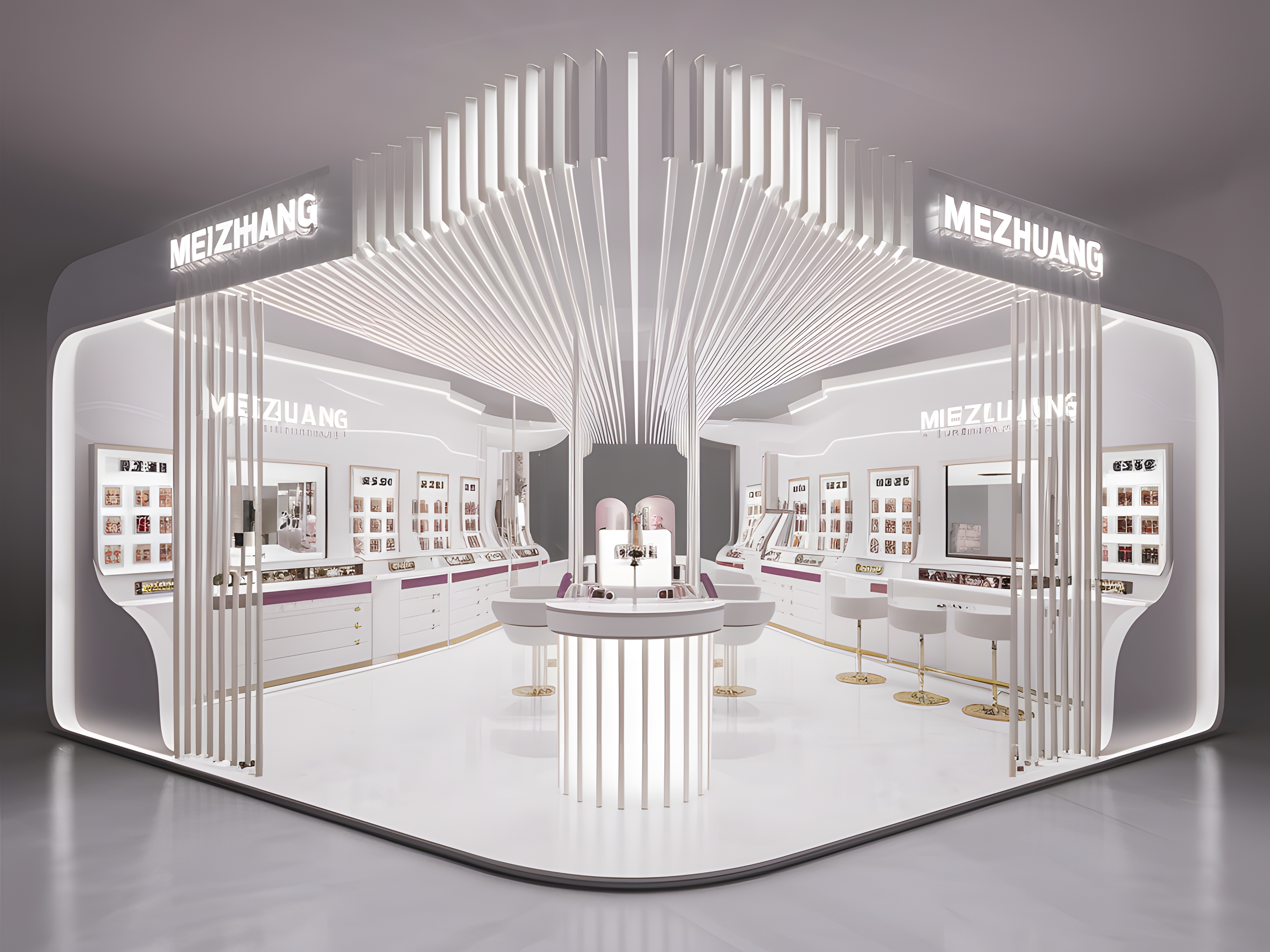 Beauty cosmetics display store booth-2