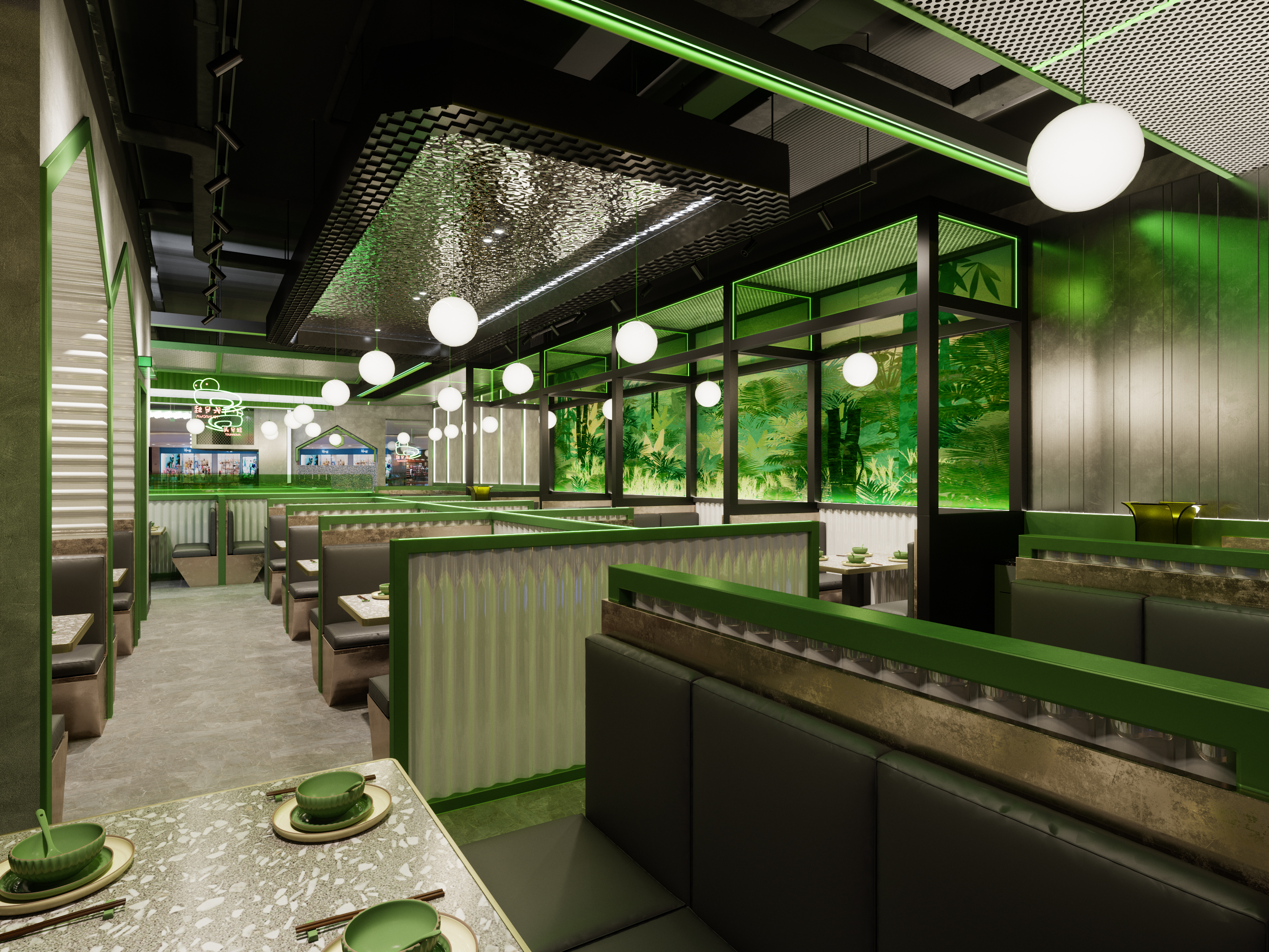 头号蛙丨餐饮店渲染-3