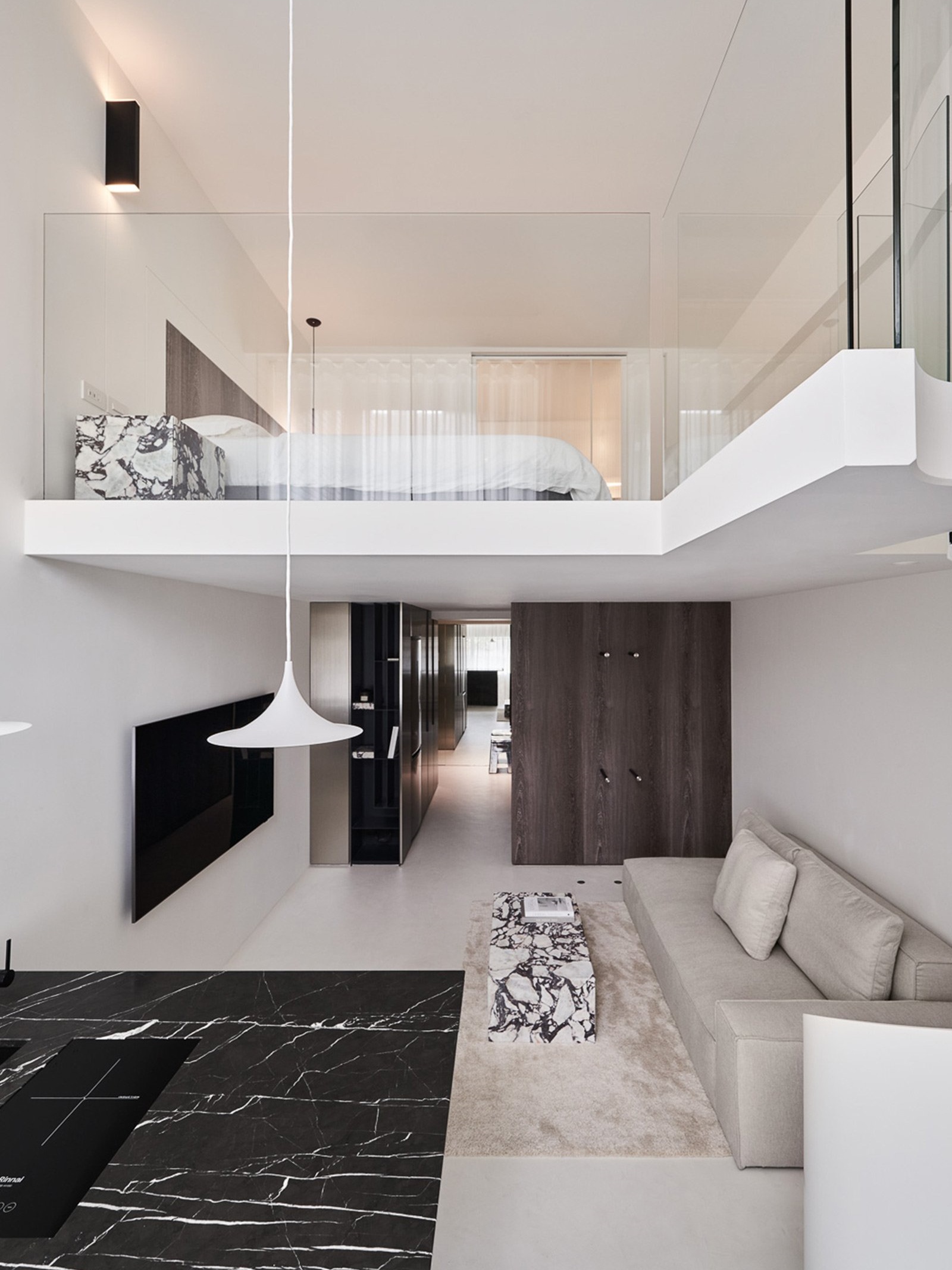 198㎡黑白经典极简的家-9