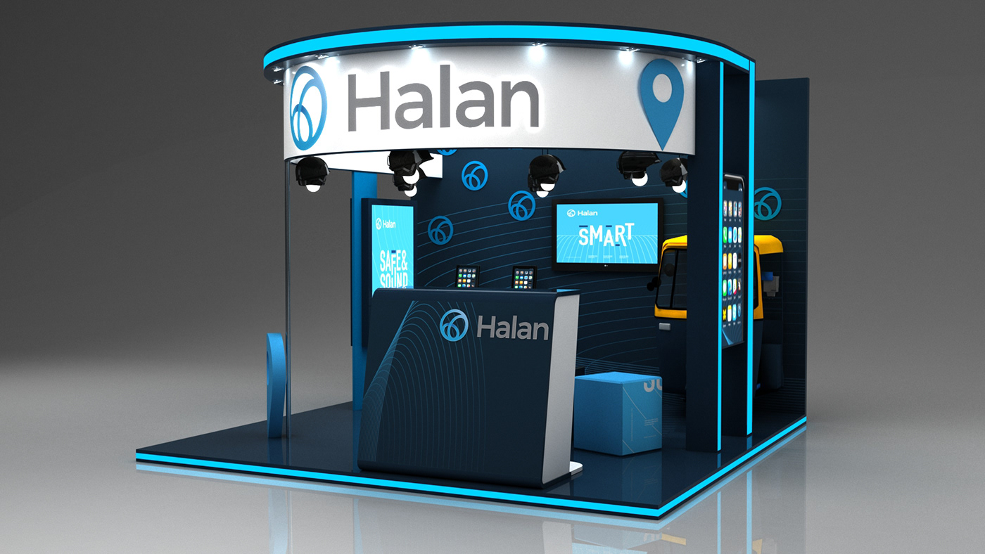 2021 Halan Booth 现代展示空间设计-1