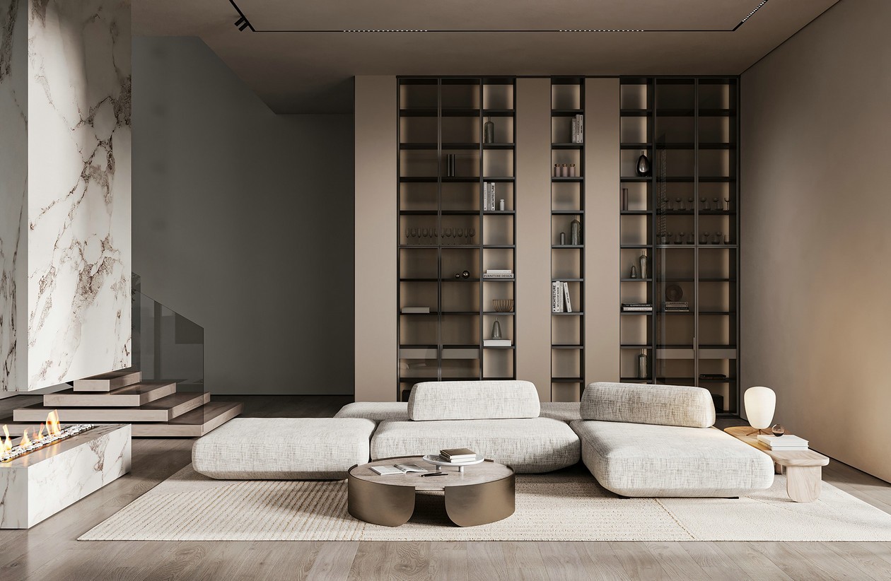 原木+高级灰 打造出精致舒适的居住空间-1