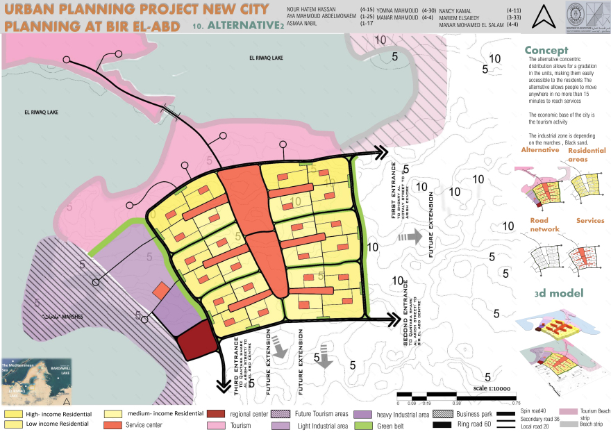 CITY PLANNING PROJECT, NORTH SAINAI ,BIR AL-ABD CITY .-20