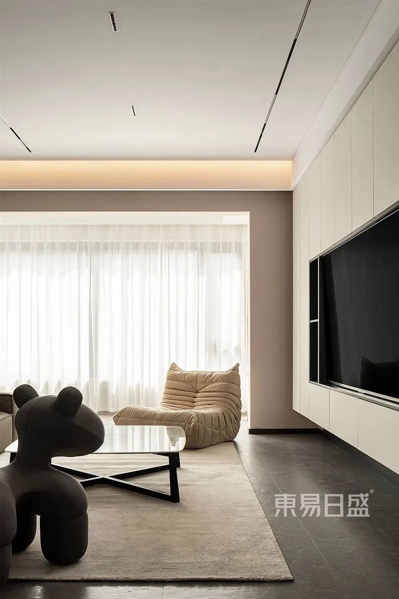 177㎡现代简约四居室|不只是无主灯，还打通阳台入客厅-19