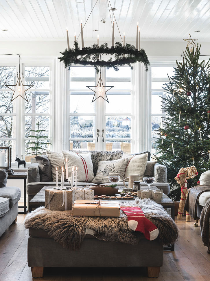 温馨瑞典小屋,Carina Olander 的冬季美学-9