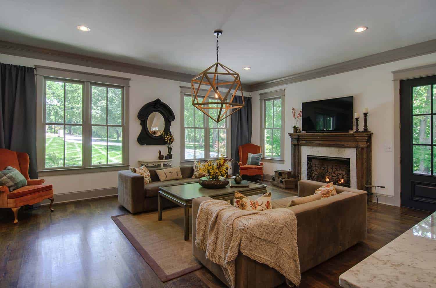 Inside an inviting cottage style house with a woodsy backdrop in Tennessee-6