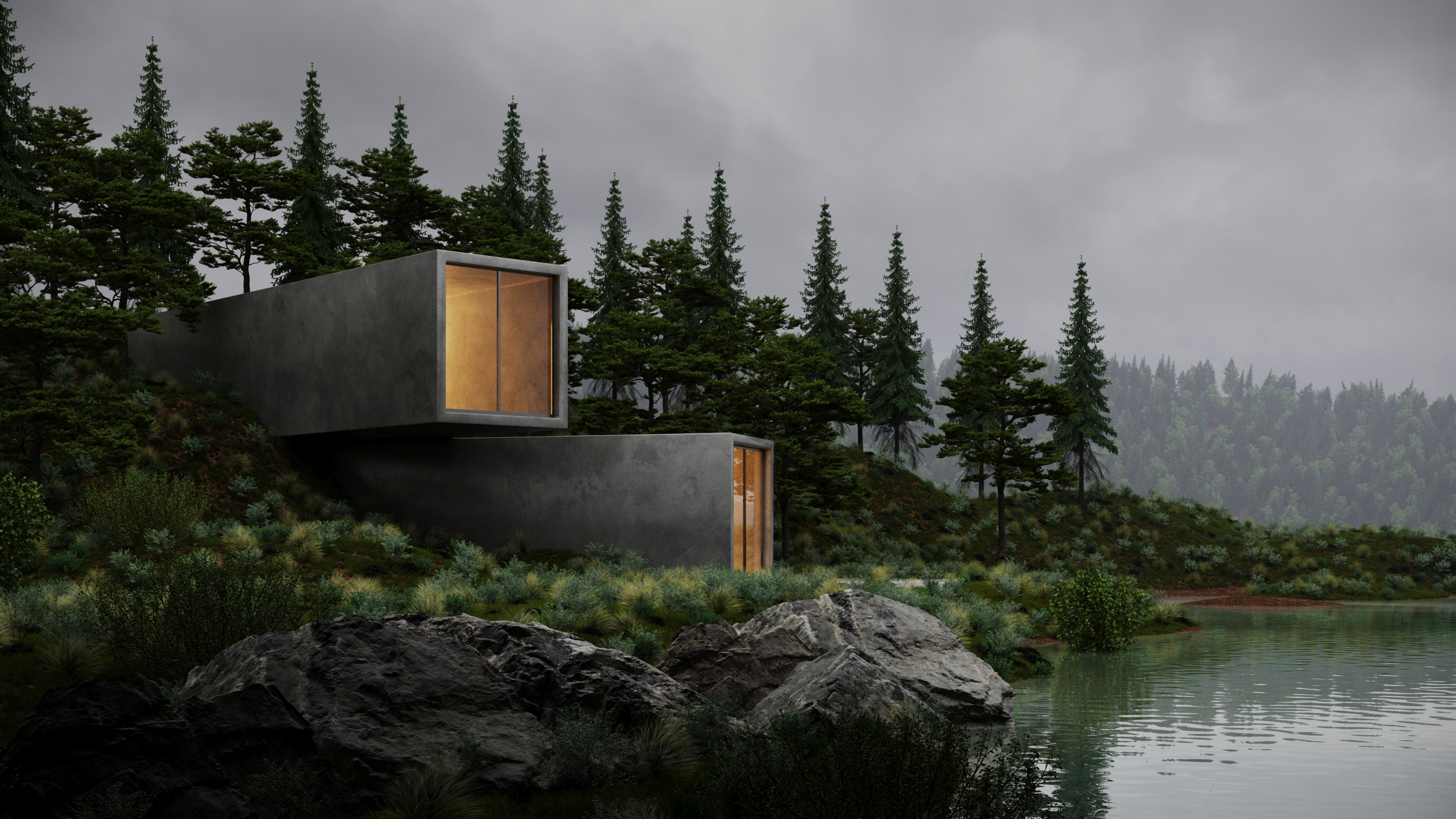 照明对建筑可视化的影响研究-7