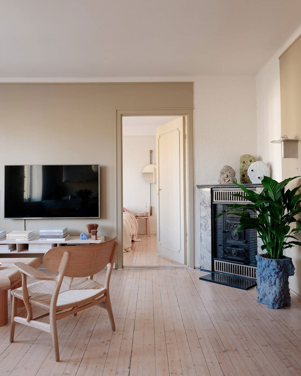 奥斯陆的沙色色调宁静简约公寓-11