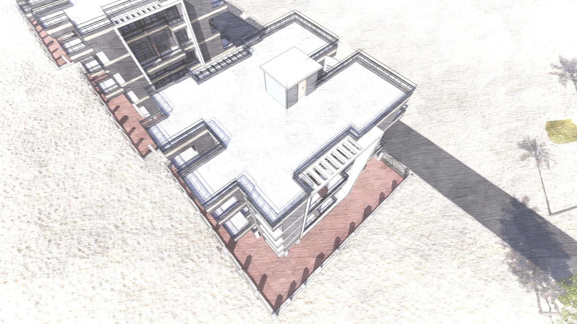 Revit Design House Exterior-15