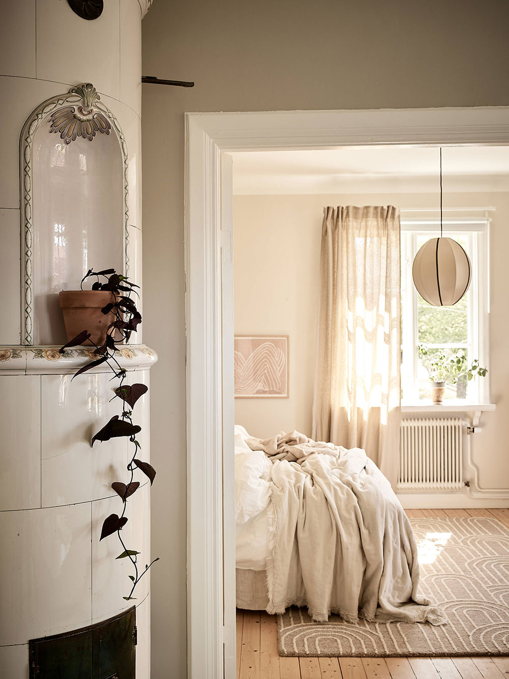 瑞典 60 平米温馨公寓，丰富纺织品打造舒适氛围-13