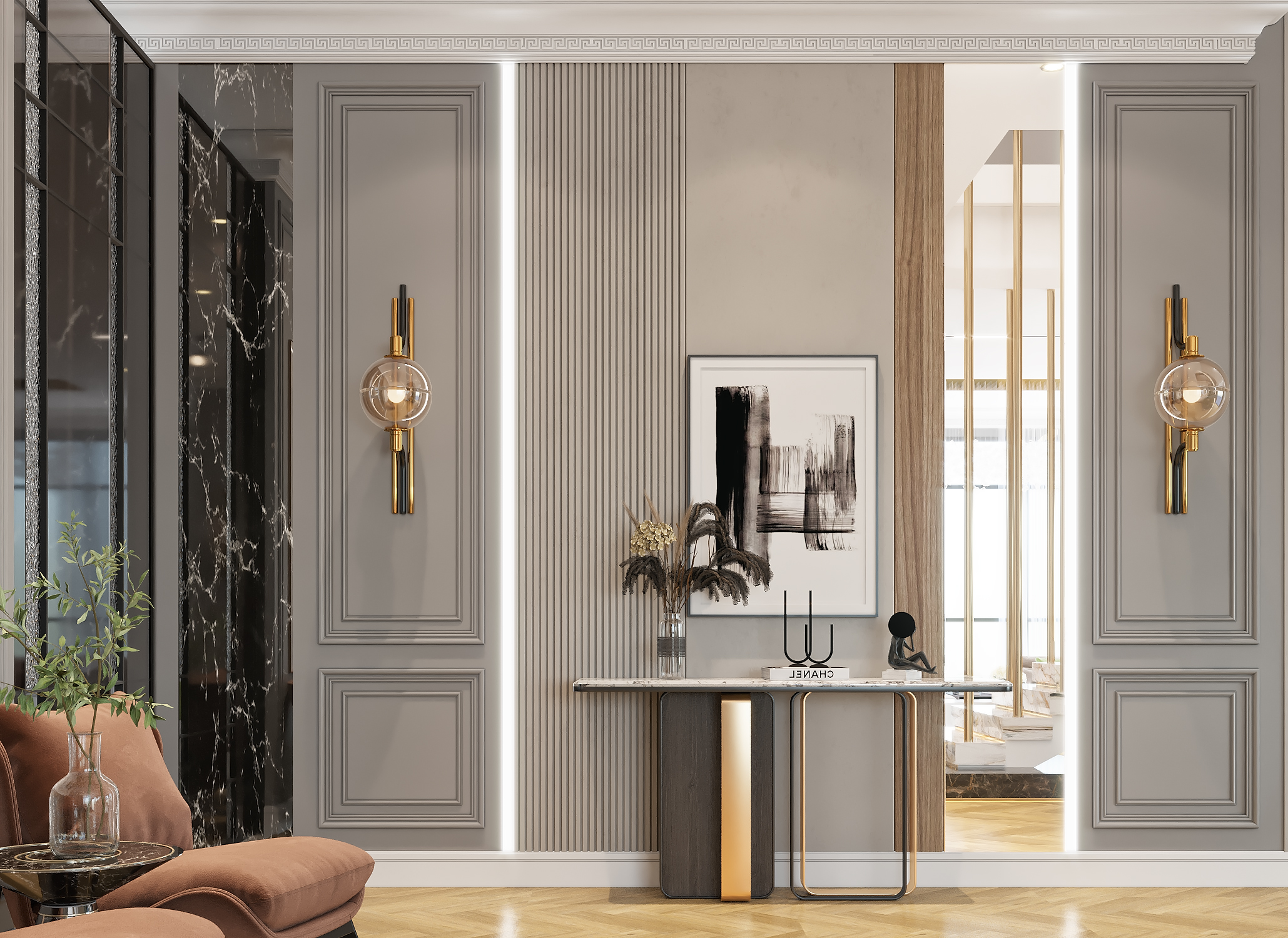 Living area & Stair design-4