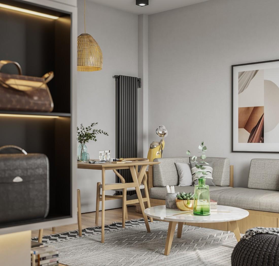 北京海淀 67 平米旧房简约风改造,自然舒适的生活空间-4