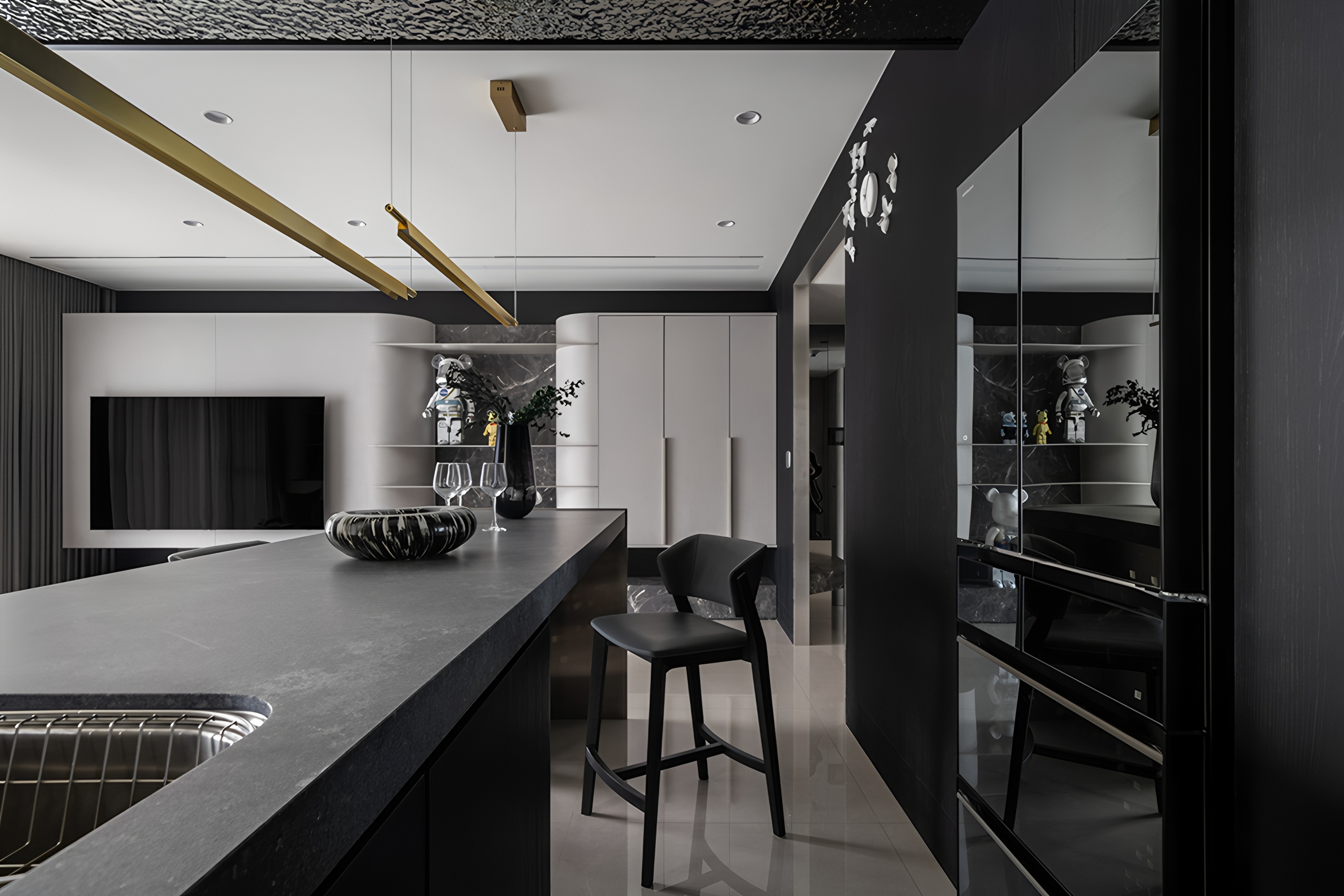 台南33坪灰韵蕴藏金属光住宅设计丨中国台南丨乔治黑羊设计-16