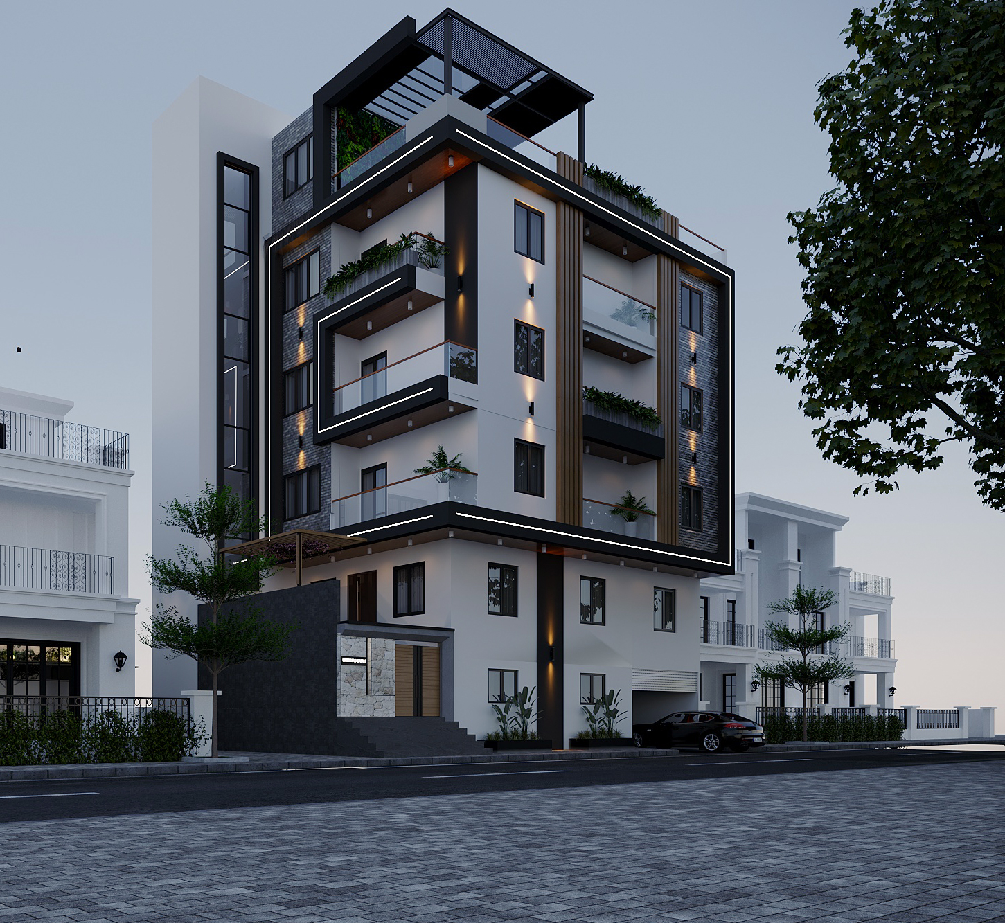 Residential house facade design-6