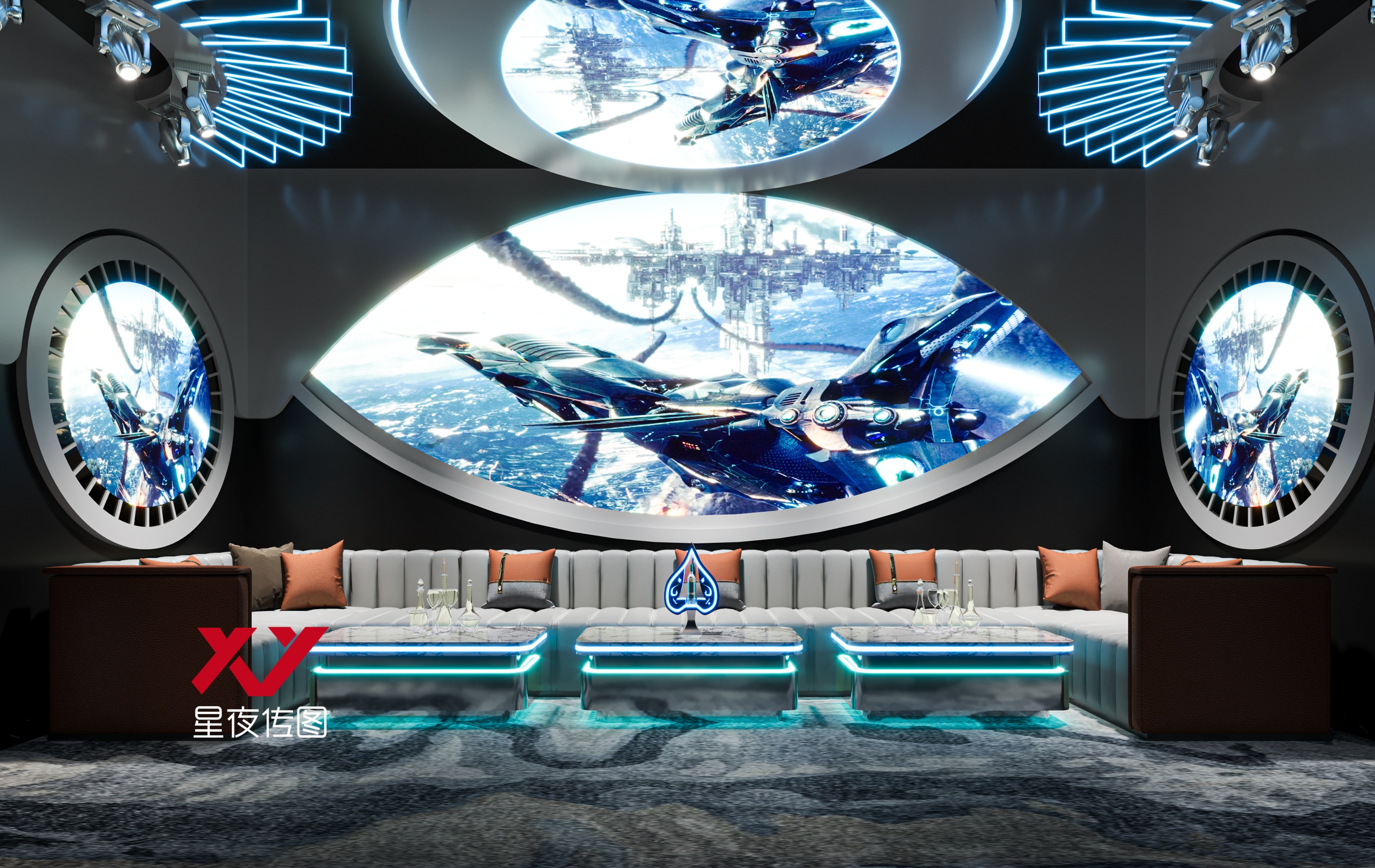 未来星际KTV 赛博朋克沉浸式歌房-11