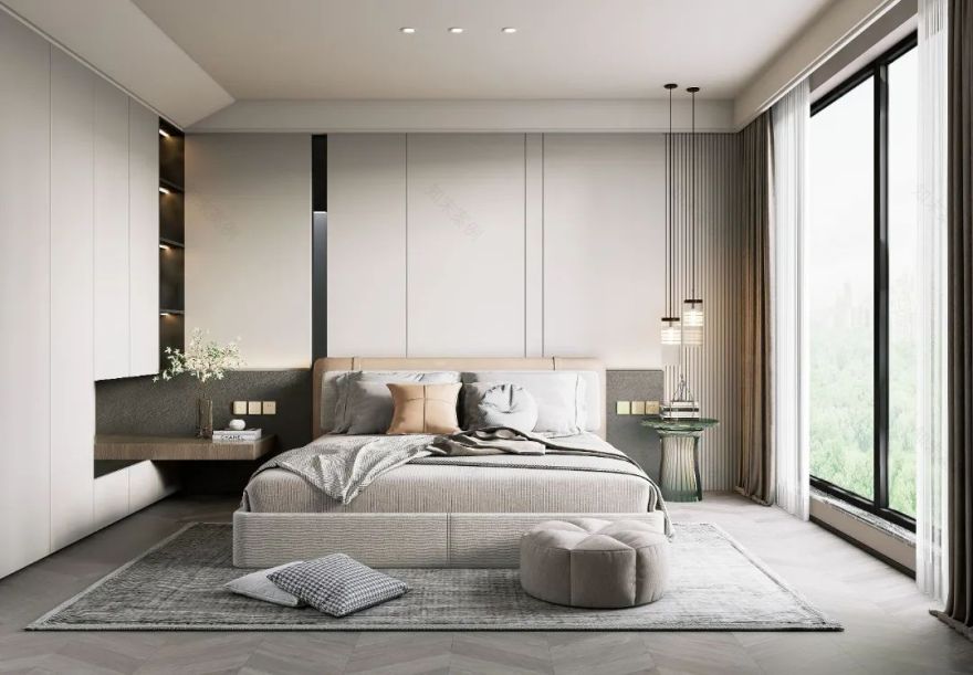 卧室床头背景墙设计灵感大全,美翻你的家!-84