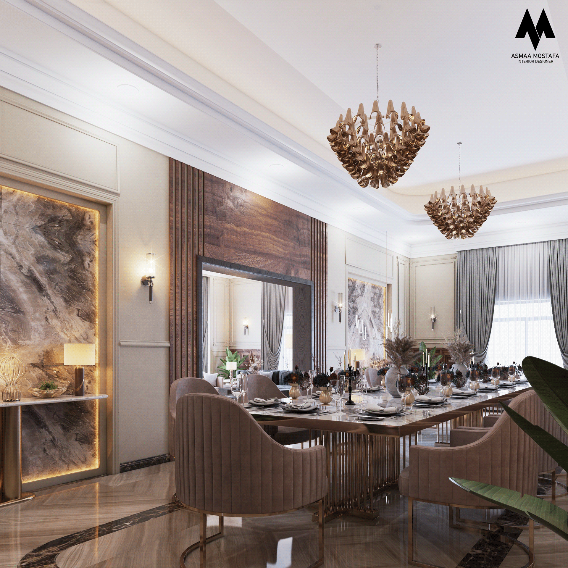 MAJLES,DININGROOM 及 WASH AREA 设计丨卡塔尔多哈-11