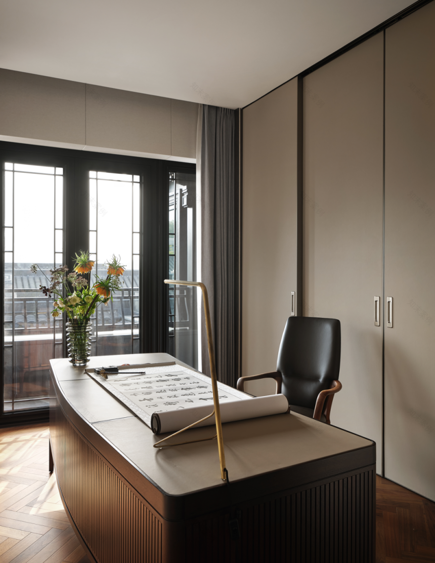 银杏汇湘湖天境 新中式挑空别墅丨中国杭州丨H.N.LIN空间美学馆-118